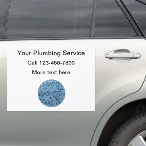 Plumbing Theme Logo Mobile Car Magnets