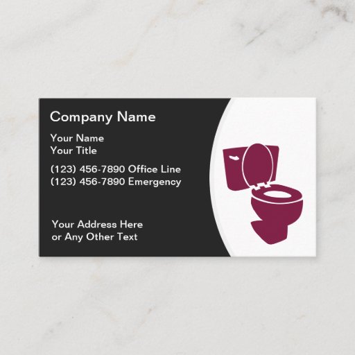 Customizable Plumbing Business Cards