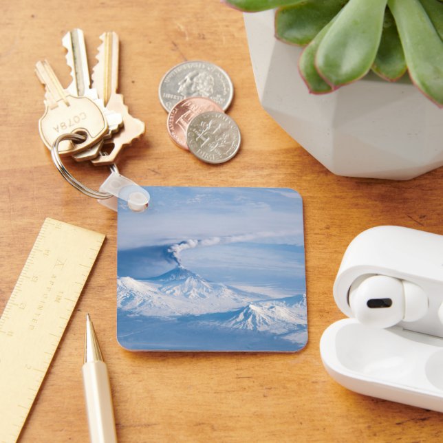 Plume Emanating From Kliuchevskoi Volcano. Keychain (Desk)