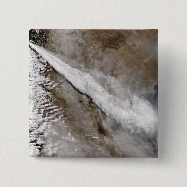 Plume from eruption of Chaiten volcano, Chile Pinback Button (Front)