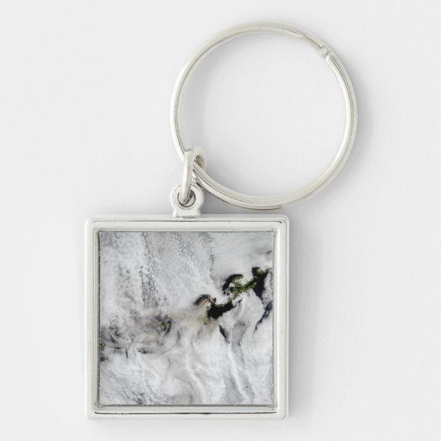 Plume from Okmok Volcano, Aleutian Islands 2 Keychain (Front)