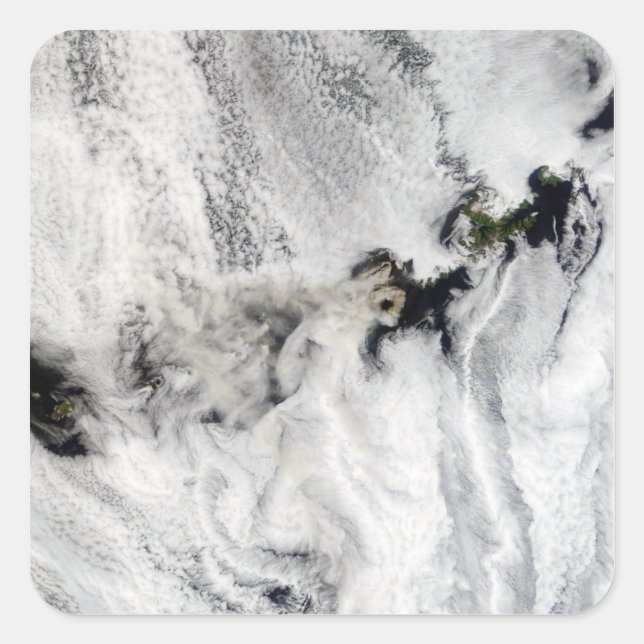 Plume from Okmok Volcano, Aleutian Islands Square Sticker (Front)