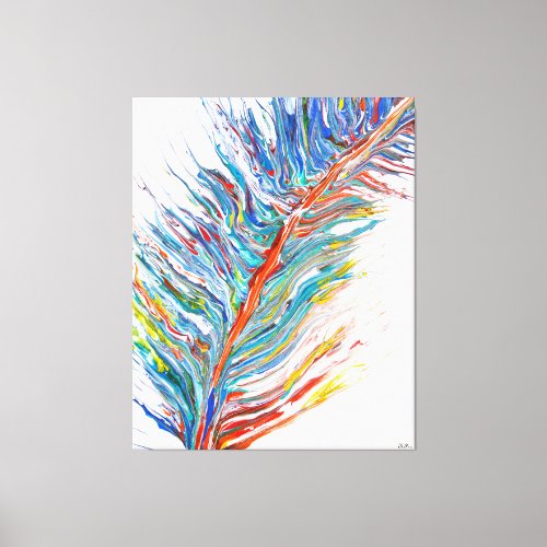 Plume of Colors Canvas Print