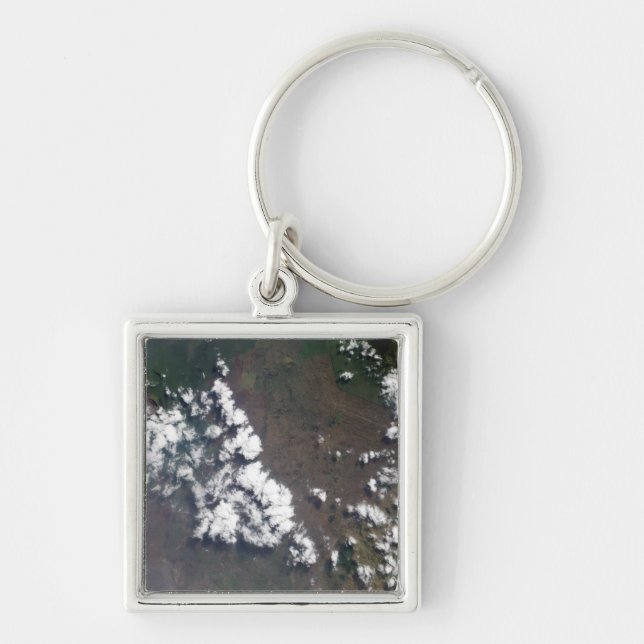 Plume rises from Nyiragongo Volcano in the DRC Keychain (Front)