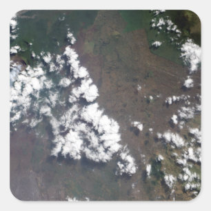 Plume rises from Nyiragongo Volcano in the DRC Square Sticker