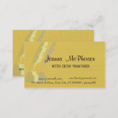 Plume Vintage Feather Quill Writing  Ink  Writer Business Card (Front/Back)