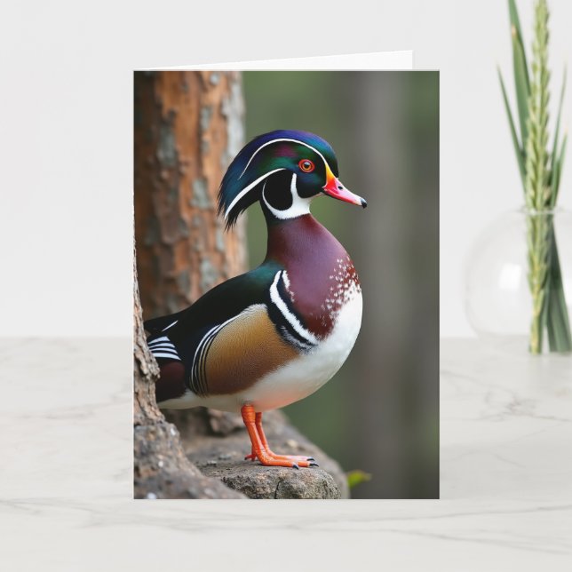 Plumed Bird Fathers Day Card (Front)