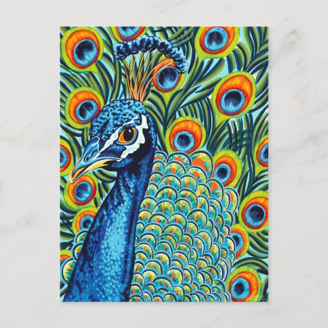 Plumed Peacock I Postcard (Front)