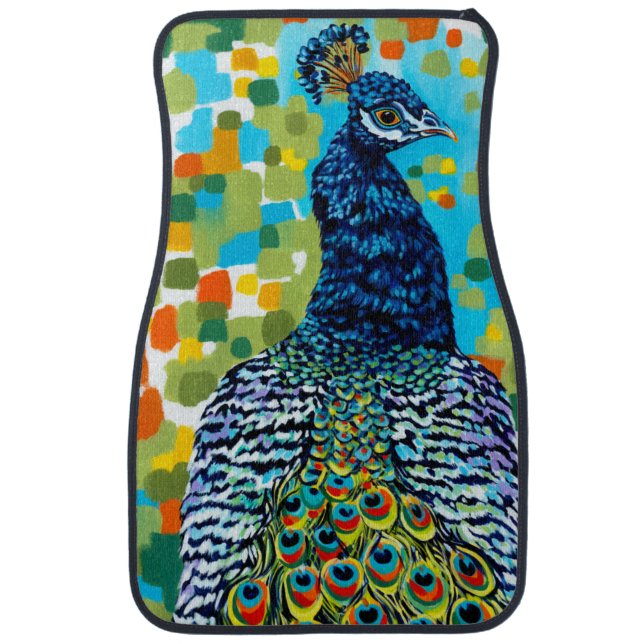 Plumed Peacock II Car Mat (Front)