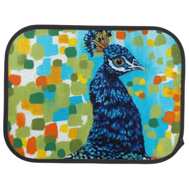 Plumed Peacock II Car Mat (Rear)