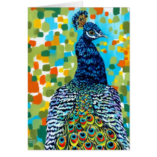 Plumed Peacock II Cards (Front)