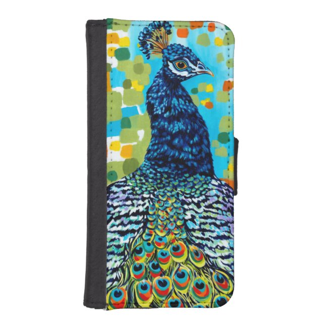 Plumed Peacock II iPhone Wallet Case (Front)