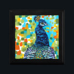 Plumed Peacock II Keepsake Box<br><div class="desc">Animals</div>