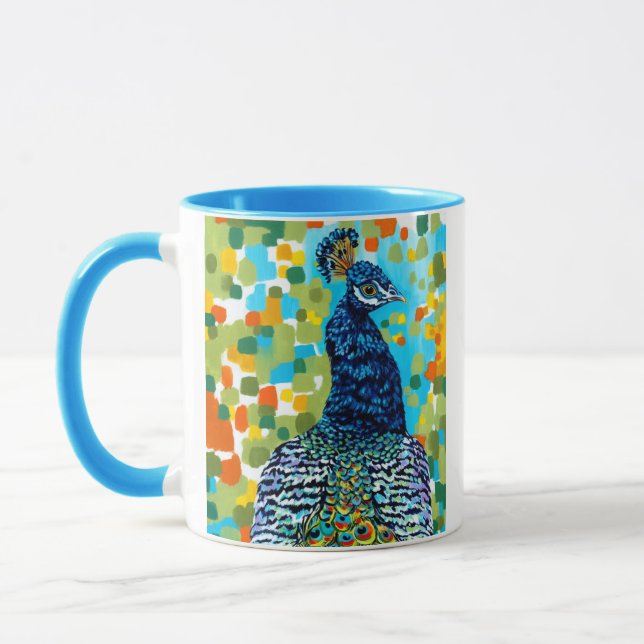 Plumed Peacock II Mug (Left)