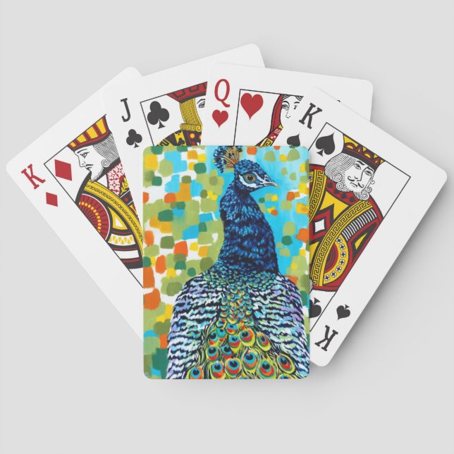 Plumed Peacock II Poker Cards (Back)
