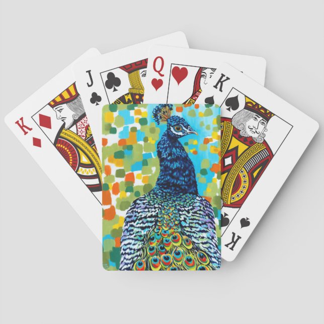 Plumed Peacock II Poker Cards (Back)
