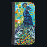 Plumed Peacock II Wallet Phone Case For Samsung Galaxy S4<br><div class="desc">Animals</div>