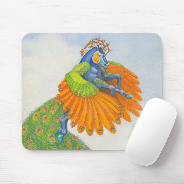 Plumed Pegasus Mouse Pad (With Mouse)