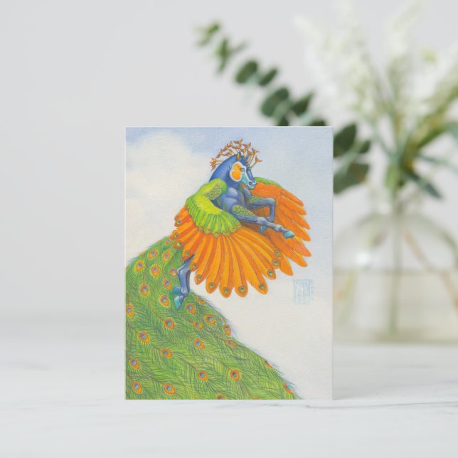 Plumed Pegasus Postcard (Standing Front)