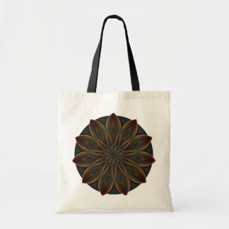 Plumed Petals Kaleidoscope Mandala Tote Bag