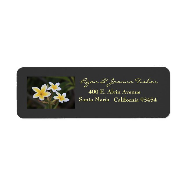 Plumeria address labels (Front)