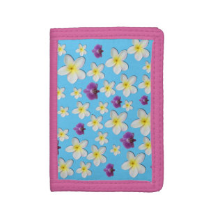 Plumeria and Orchid Tri-fold Wallet