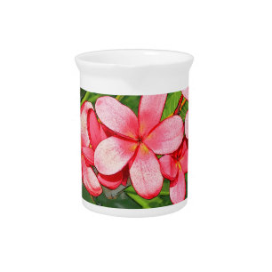 Plumeria Beverage Pitcher