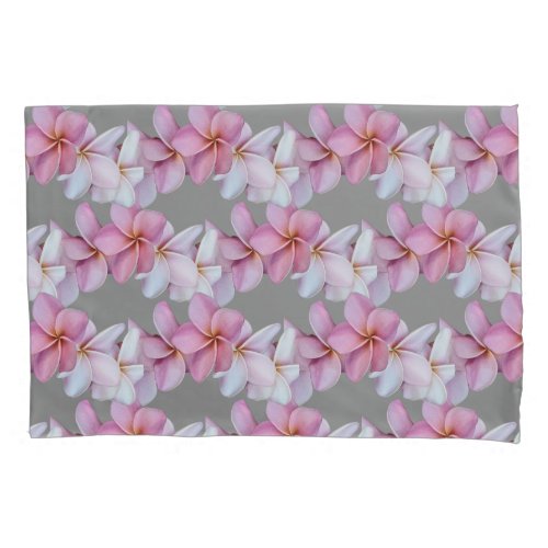 Plumeria Blooms in Pink Pillowcase