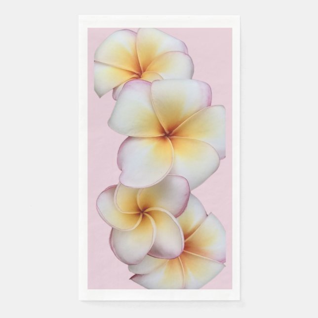 Plumeria Blooms  Paper Guest Towels (Front)