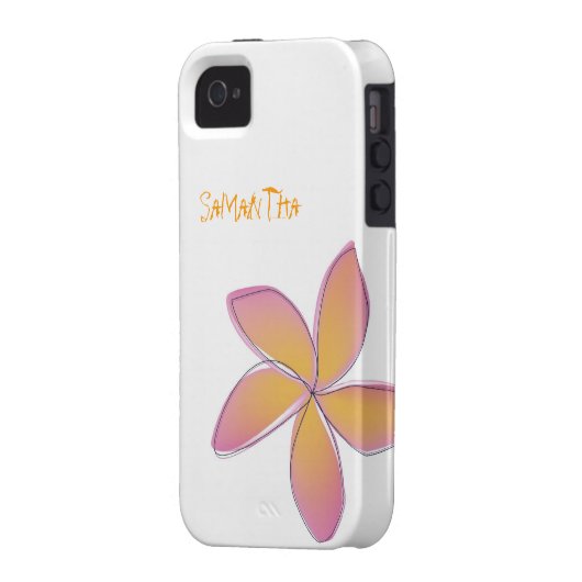 Plumeria Case-Mate iPhone Case (Back Left)