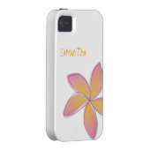 Plumeria Case-Mate iPhone Case (Back/Right)