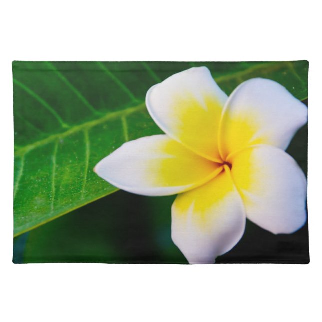 plumeria cloth placemat (Front)
