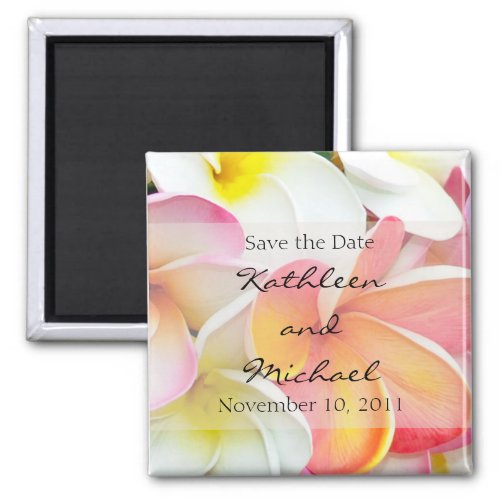 Plumeria Color Save the Date Magnet