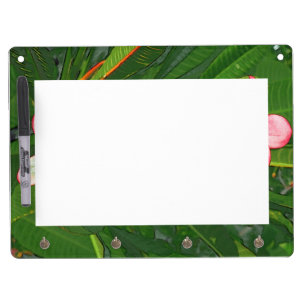 Plumeria Dry Erase Board With Keychain Holder