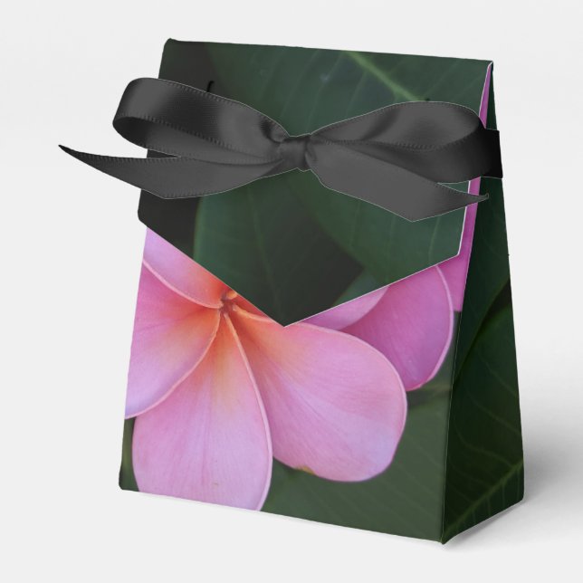 plumeria floral photo favor boxes (Front Side)