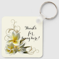 Black and White Key Chain Rings Wedding Text