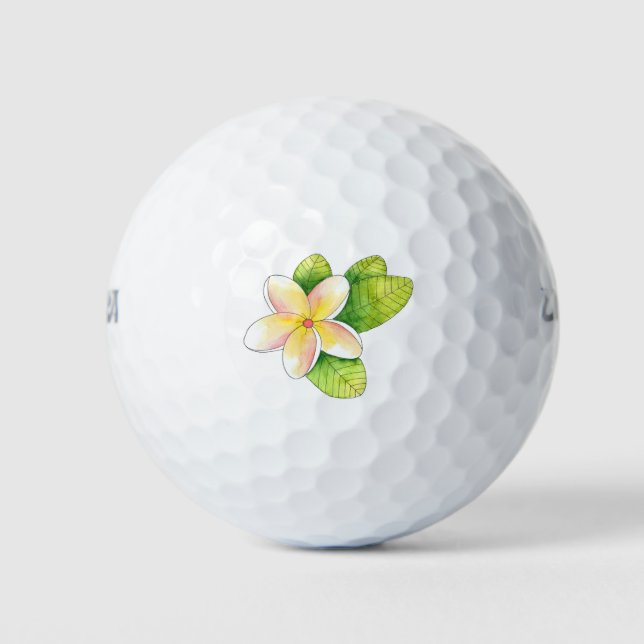 Plumeria Flower Golf Balls (Front)
