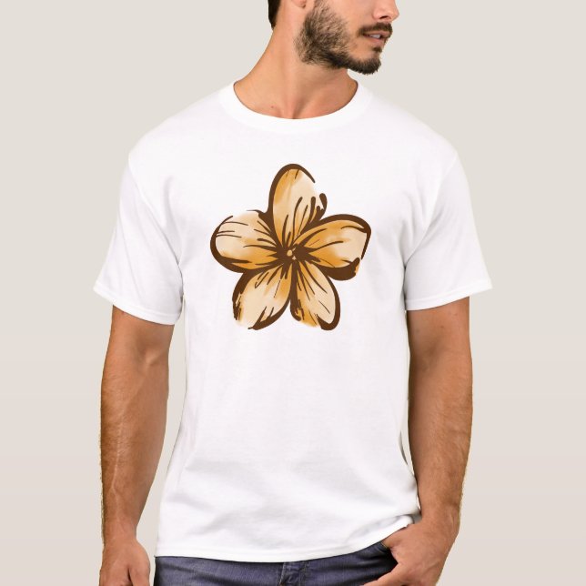 Plumeria Flower Hawaii Style T-Shirt (Front)