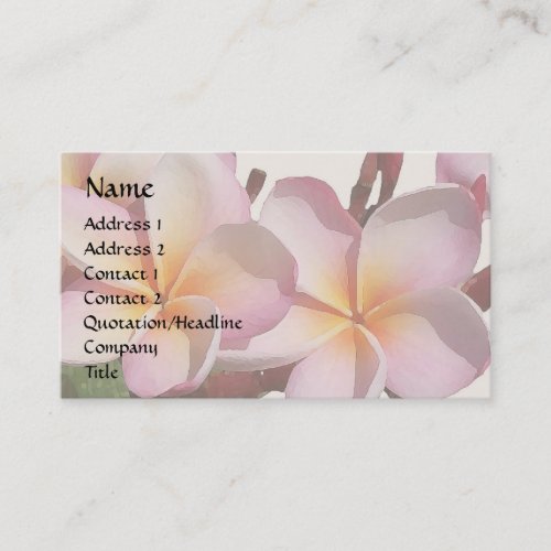 Plumeria Flowers Business Card
