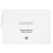 Plumeria Flowers Cards (Back Horizontal)