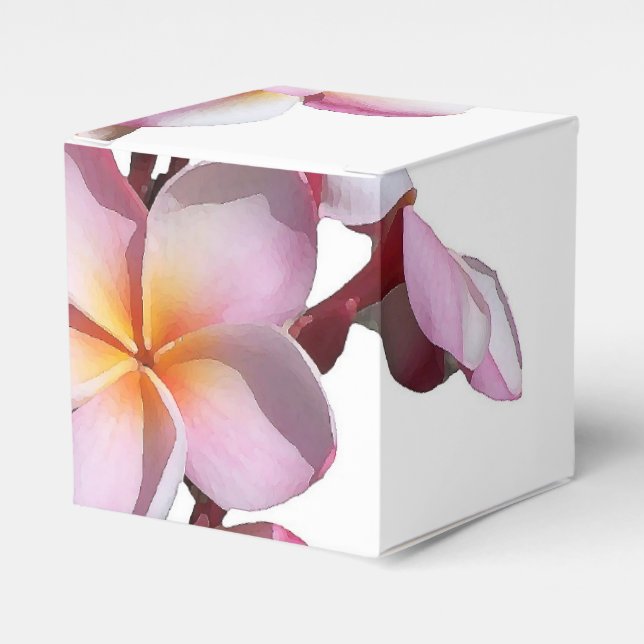 Plumeria Flowers Favor Box (Front Side)