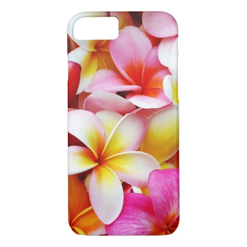 Plumeria Flowers Hawaiian Frangipani Floral iPhone 87 Case