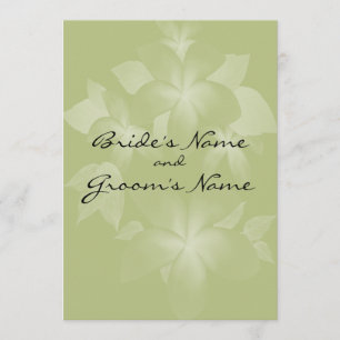 Plumeria Flowers Wedding Invitation