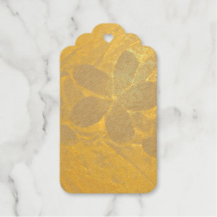 plumeria foil gift tags