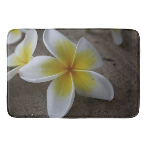 Plumeria _ Frangipani Floral Photograph Bath Mat