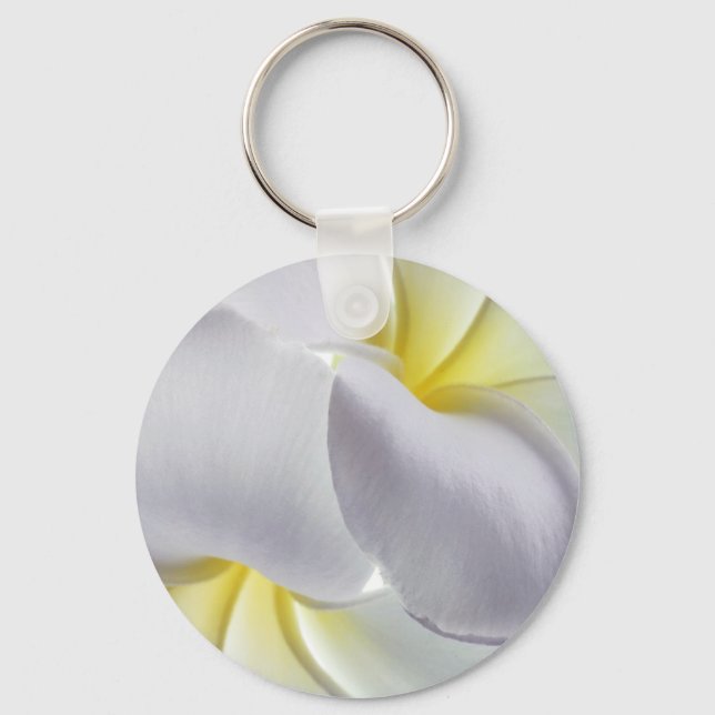 Plumeria Frangipani Hawaii Flower Customized Blank Keychain (Front)