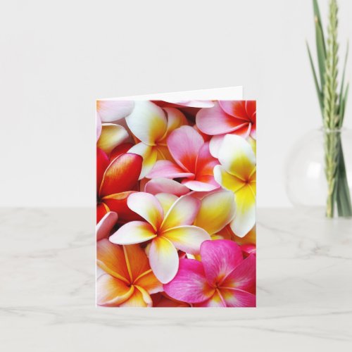 Plumeria Frangipani Hawaii Flower Customized Card