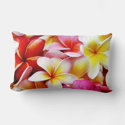 Plumeria Frangipani Hawaii Flower Customized Lumbar Pillow