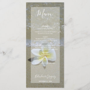 Plumeria Frangipani On Sand Wedding Menu