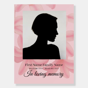 Plumeria funeral welcome sign foam bord